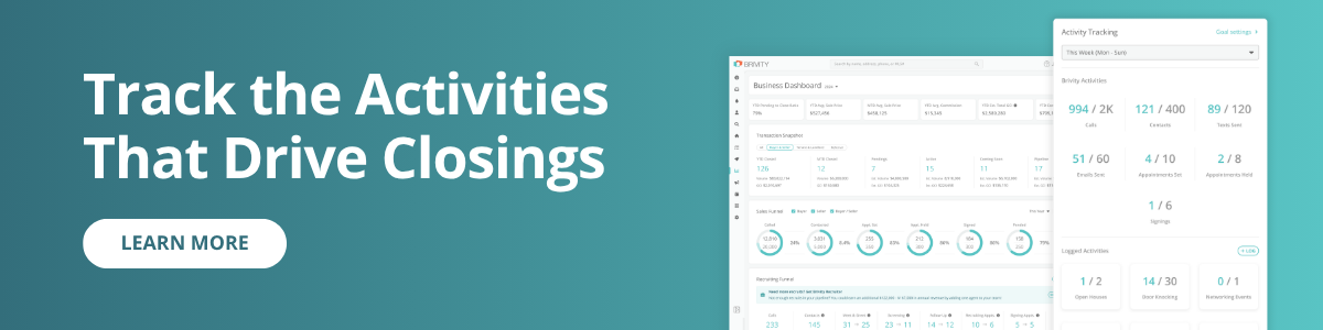 Track the Agent Activities That Drive Closings