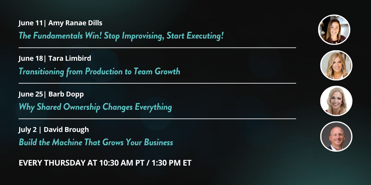Webinar schedule with speaker details
